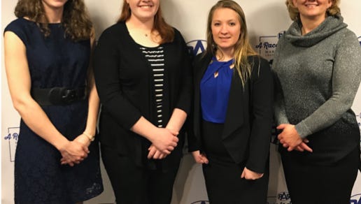 The dairy team from FVTC, from left, Taylor Klein, Tiffany Bestul, Dariann Novitski with instructor Dr. Lori Nagel, took fifth overall in the team division at the  National Professional Agricultural Student (PAS) conference in the dairy specialist team division.