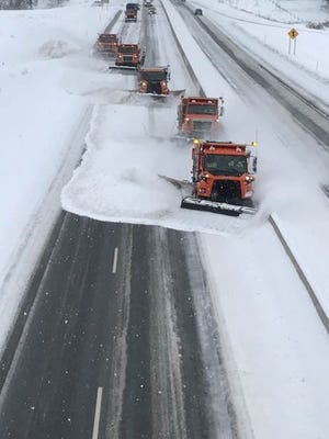 Plows clear the way on State 29.
