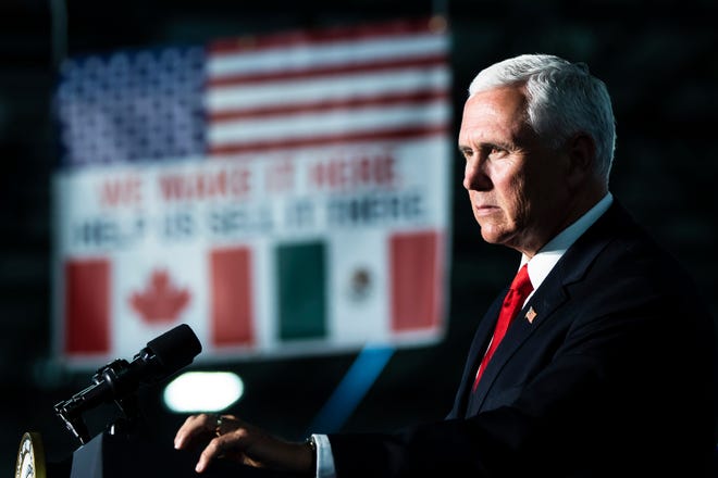 Vice President Mike Pence speaks at JLS Automation in York, Pa., Thursday, June 6, 2019.