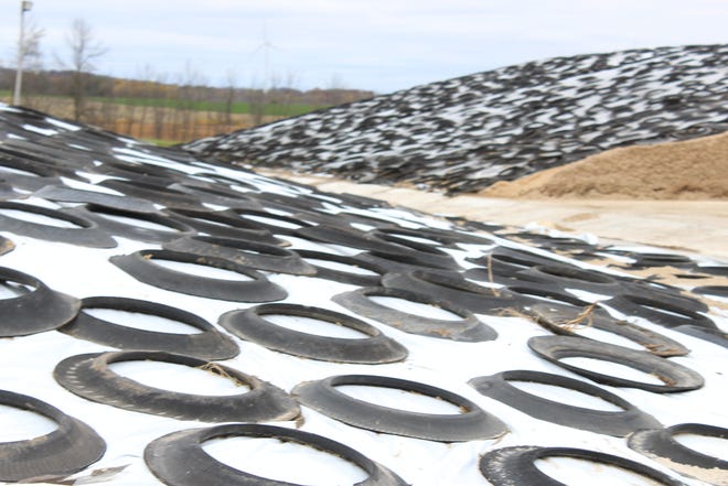 Covered corn silage piles at Second Look Holsteins.