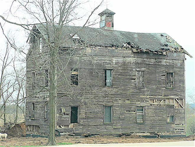 The Lone Rock Flour Mill in 2011, the Halvorson home after a total reconstruction.