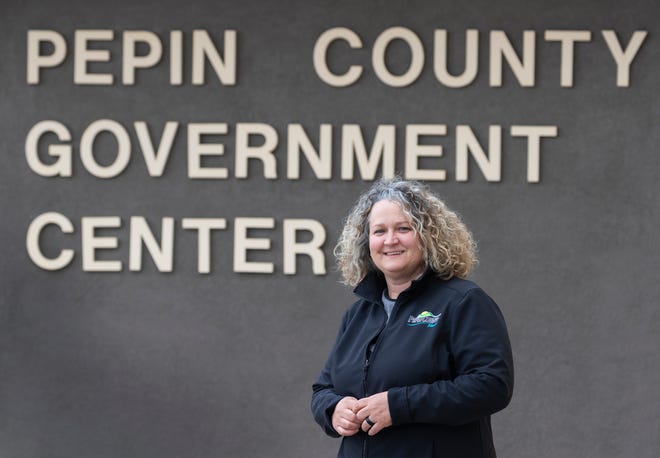 Heidi Stewart, the health officer for Pepin County, is shown on Thursday in Durand. Pepin County was one of only five counties with no confirmed cases of COVID-19, according to the state Department of Health Services, but on Wednesday it reported its first case.