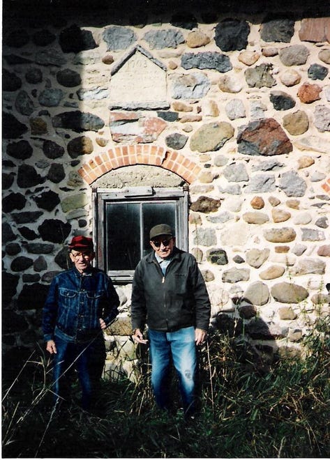 Bachelor brothers Casey and Stanley Frysh, who owned the barn for almost 50 years, saved the barn from ruin by ordering repairs for the structure.