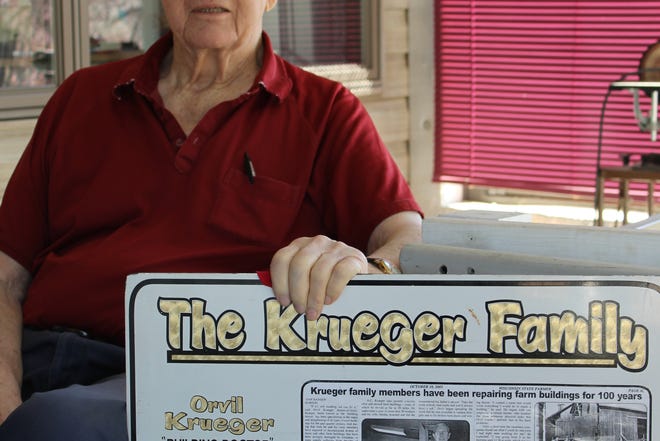 Orvil Krueger, known as The Building Doctor, learned many of his skills repairing and reconstructing damaged structures while working under his father and at other jobs.